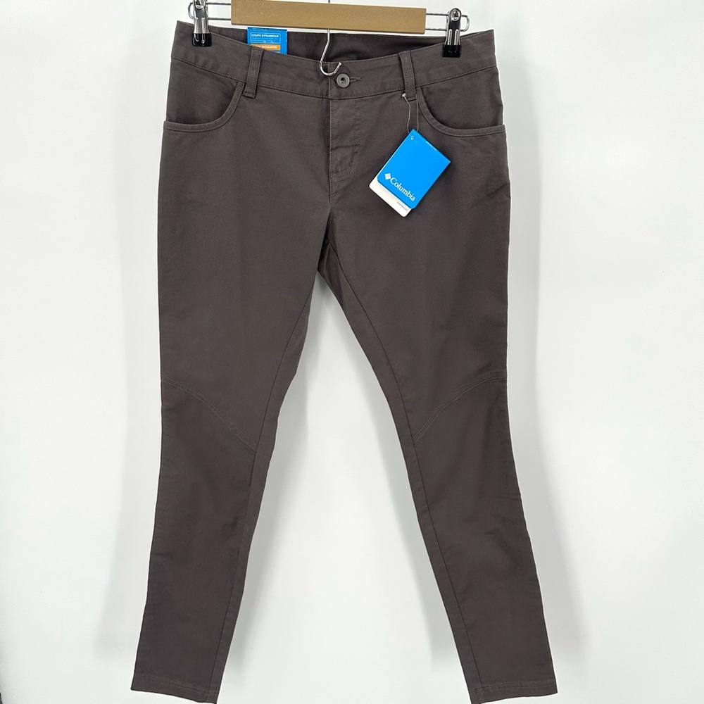 Columbia Pants Womens 6 R Gray-Brown Skinny Active Outdoors Mid Rise READ